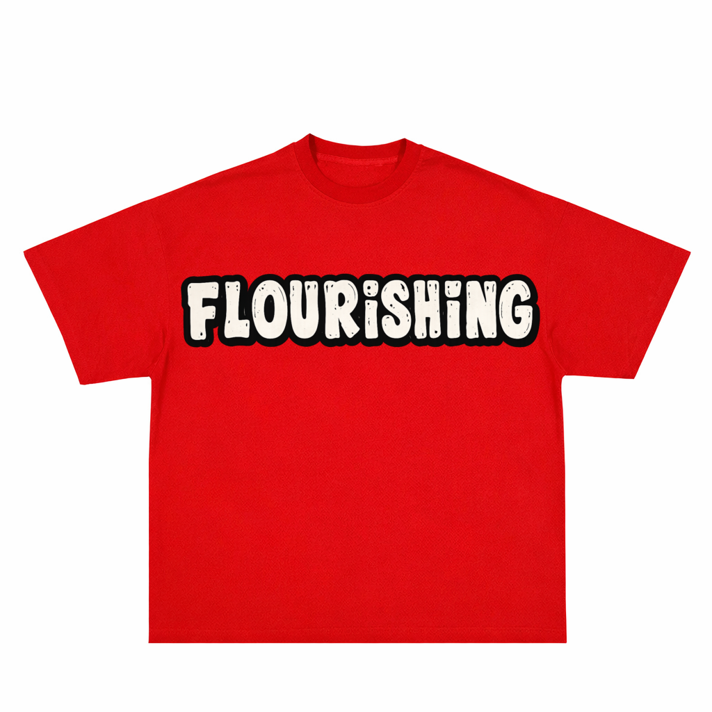 FLOURISHING DFT RED TEE